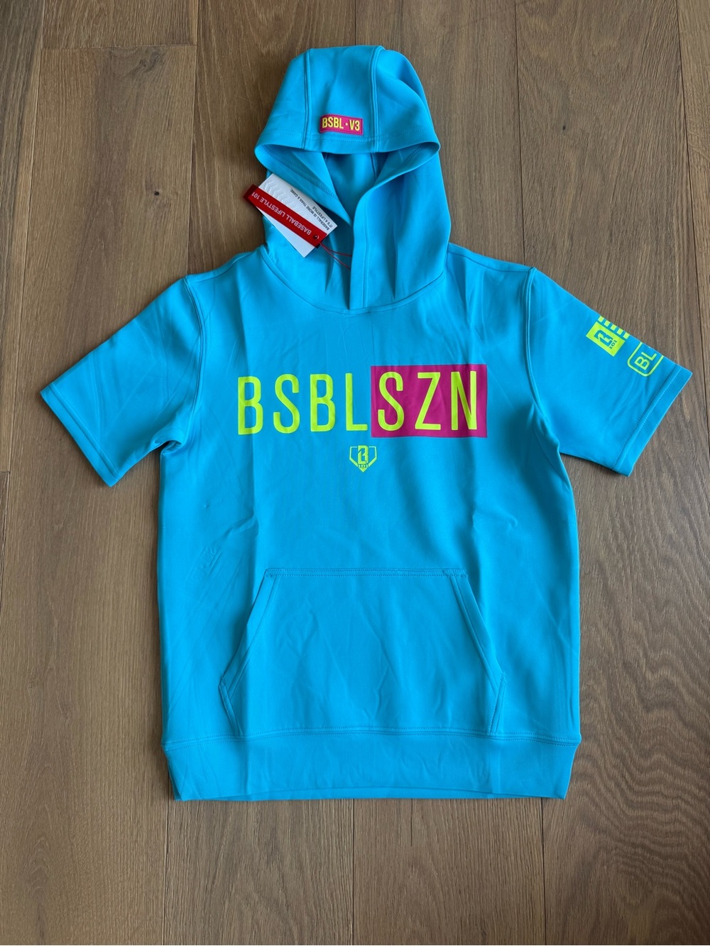 Baseball Lifestyle 101 - BSBL-SZN Youth Short Sleeve Hoodie V3 - NEW WITH TAGS